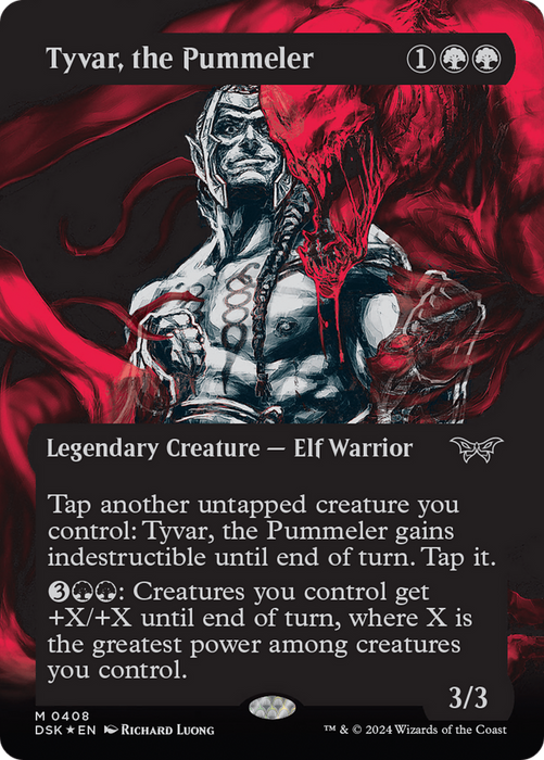 Tyvar, the Pummeler (Borderless) [DSK-408] Foil - Duskmourn: House of Horror