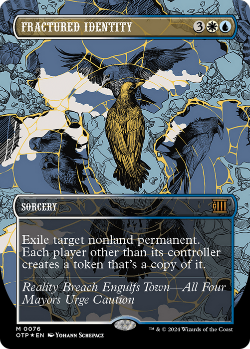 Fractured Identity (Extended Art) (Borderless) [OTP-076] Foil - Breaking News