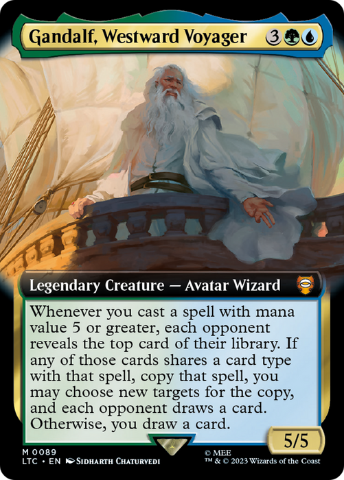 Gandalf, Westward Voyager (Extended Art) [LTC-089] Foil - Tales of Middle-earth Commander