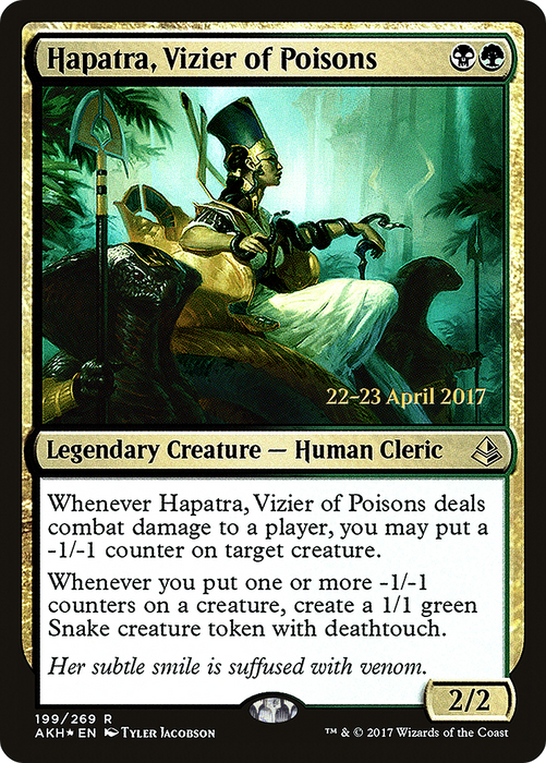 Hapatra, Vizier of Poisons [PAKH-199S] Foil - Amonkhet Promos