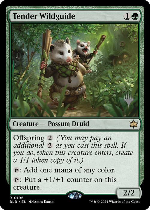 Tender Wildguide [PBLB-196P] Foil - Bloomburrow Promos