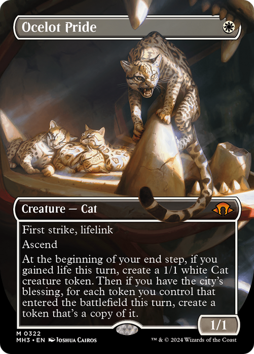 Ocelot Pride (Borderless) [MH3-322] Foil - Modern Horizons 3