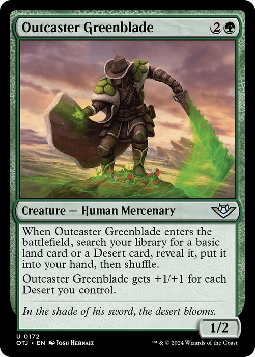 Outcaster Greenblade [OTJ-172] - Outlaws of Thunder Junction