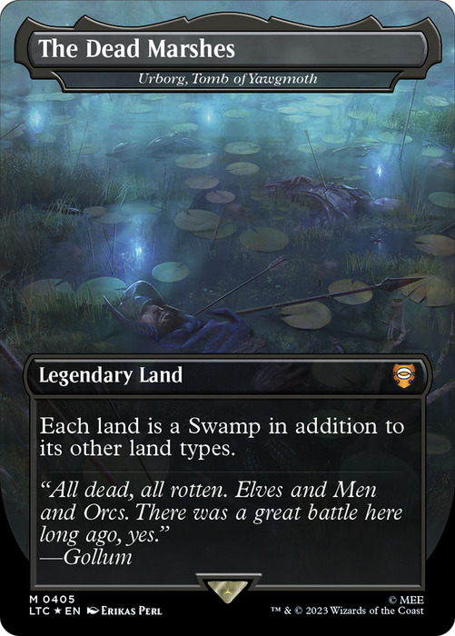 Urborg, Tomb of Yawgmoth / The Dead Marshes (Borderless) [LTC-405] Foil - Tales of Middle-earth Commander