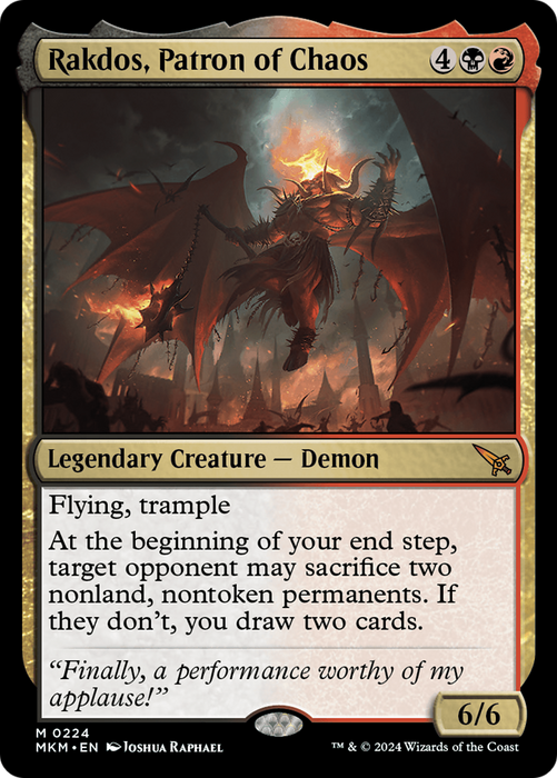 Rakdos, Patron of Chaos [MKM-224] Foil - Murders at Karlov Manor