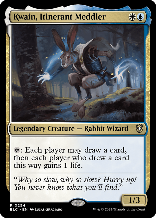 Kwain, Itinerant Meddler [BLC-254] - Bloomburrow Commander