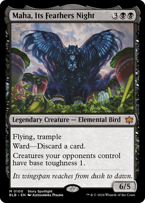 Maha, Its Feathers Night [BLB-100] Foil - Bloomburrow