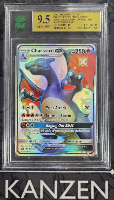 MNT 9.5 - Charizard GX - Hidden Fates : Shiny Vault - #SV49 - 00000174369