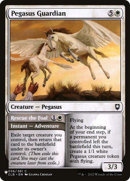 Pegasus Guardian // Rescue the Foal [PLST-CLB-36] - The List