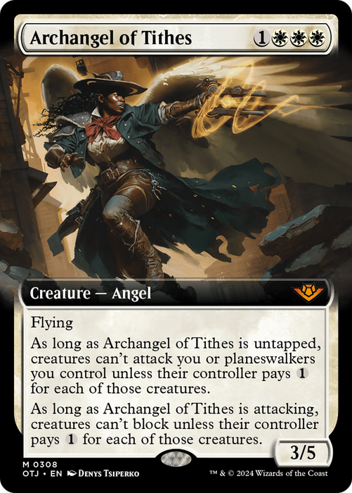 Archangel of Tithes (Extended Art) [OTJ-308] Foil - Outlaws of Thunder Junction