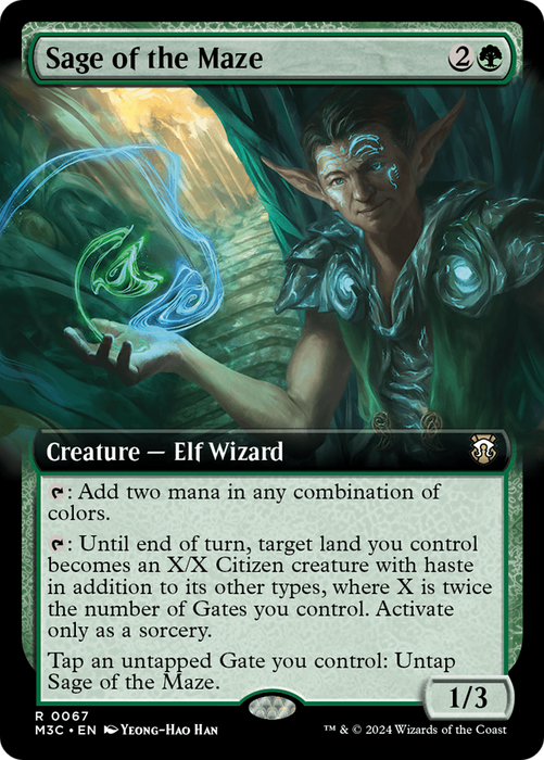 Sage of the Maze (Extended Art) [M3C-067] Foil - Modern Horizons 3 Commander