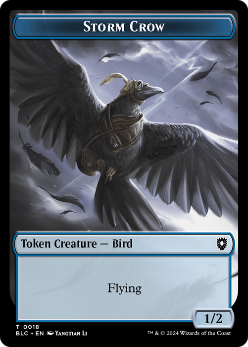 Storm Crow [TBLC-018] Foil - Bloomburrow Commander Tokens