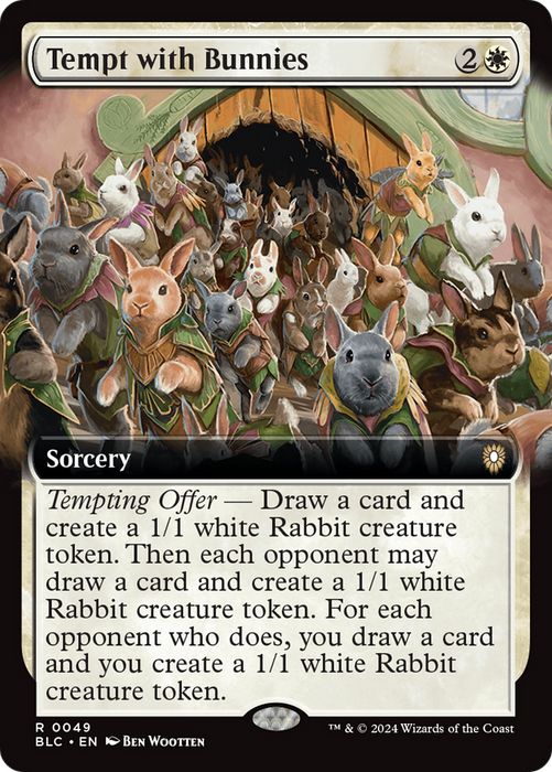 Tempt with Bunnies [BLC-049] Foil - Bloomburrow Commander