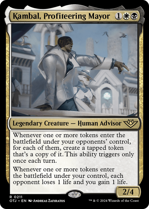 Kambal, Profiteering Mayor [OTJ-211] Foil - Outlaws of Thunder Junction