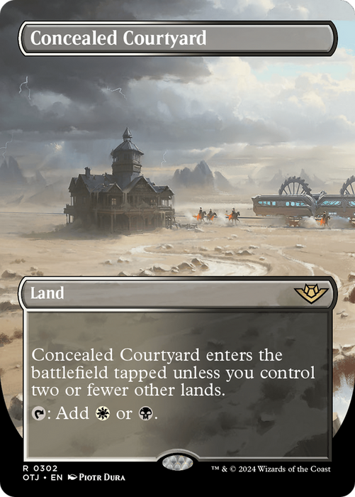 Concealed Courtyard (Borderless) [OTJ-302] Foil - Outlaws of Thunder Junction