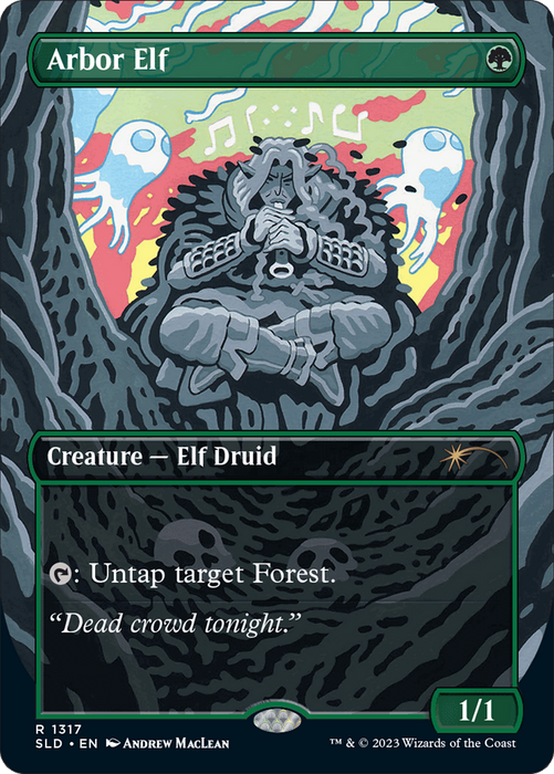 Arbor Elf (Borderless) [SLD-1317] Foil - Secret Lair Drop