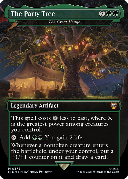 The Great Henge / The Party Tree (Borderless) [LTC-378] Foil - Tales of Middle-earth Commander