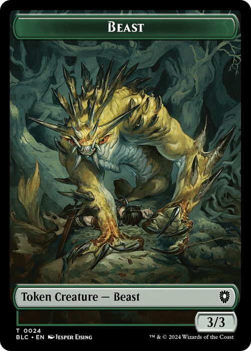 Beast [TBLC-024] Foil - Bloomburrow Commander Tokens