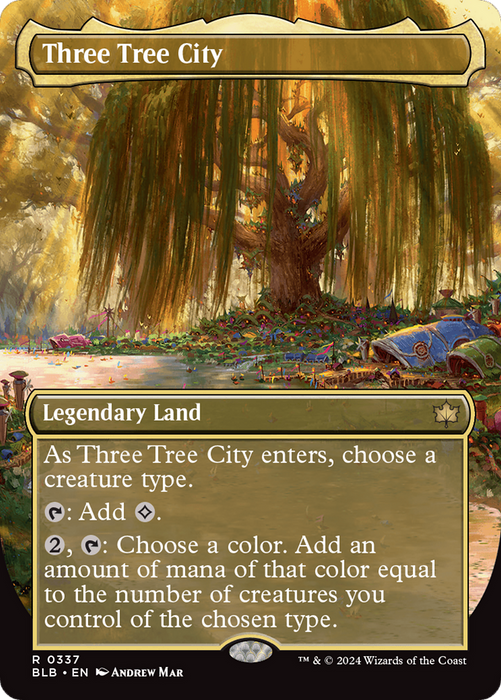 Three Tree City (Borderless) [BLB-337] Foil - Bloomburrow