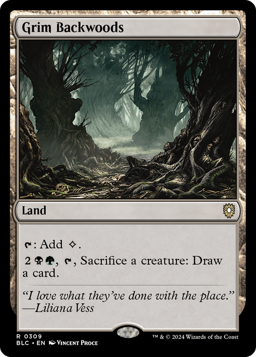 Grim Backwoods [BLC-309] - Bloomburrow Commander