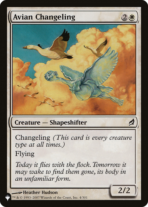 Avian Changeling [PLST-LRW-4] - The List