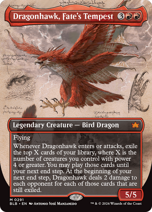 Dragonhawk, Fate's Tempest (Borderless) [BLB-291] - Bloomburrow