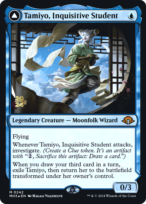 Tamiyo, Inquisitive Student // Tamiyo, Seasoned Scholar [PMH3-242S] Foil - Modern Horizons 3 Promos