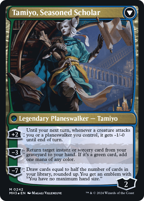 Tamiyo, Inquisitive Student // Tamiyo, Seasoned Scholar [PMH3-242S] Foil - Modern Horizons 3 Promos