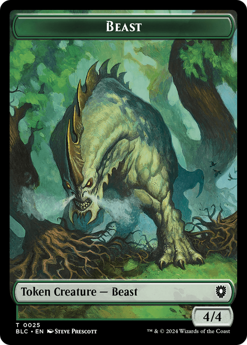 Beast [TBLC-025] Foil - Bloomburrow Commander Tokens