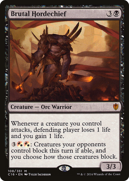 Brutal Hordechief [C16-108] - Commander 2016