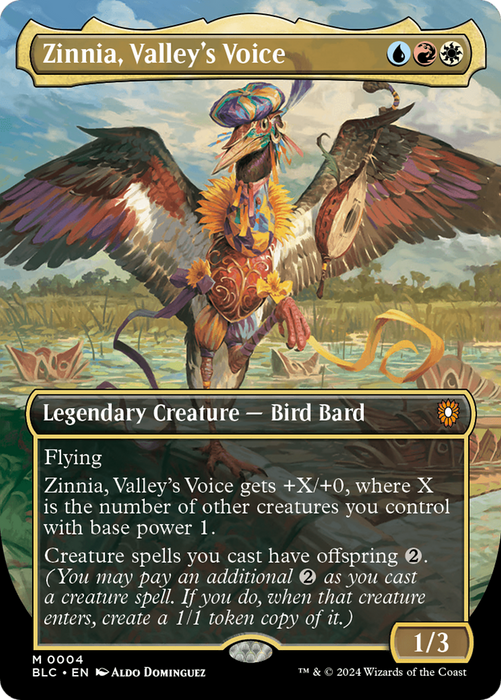 Zinnia, Valley's Voice (Borderless) [BLC-004] - Bloomburrow Commander