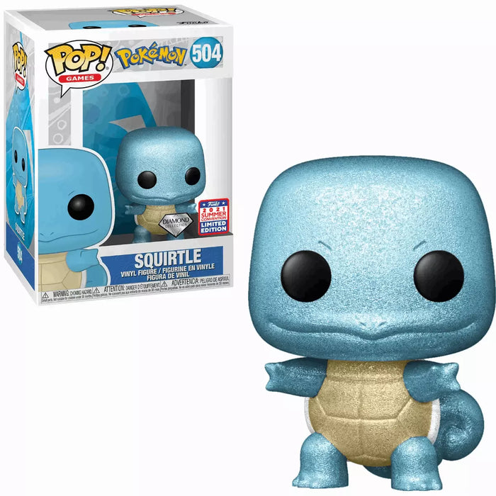 Funko Pop! Squirtle #504 (Diamond Collection) (2021 Summer Convention)