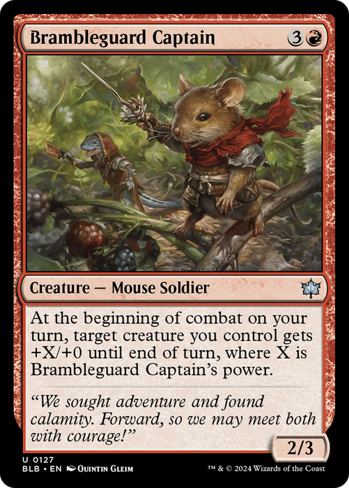 Brambleguard Captain [BLB-127] Foil - Bloomburrow