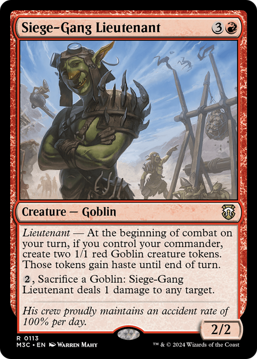 Siege-Gang Lieutenant [M3C-113] - Modern Horizons 3 Commander