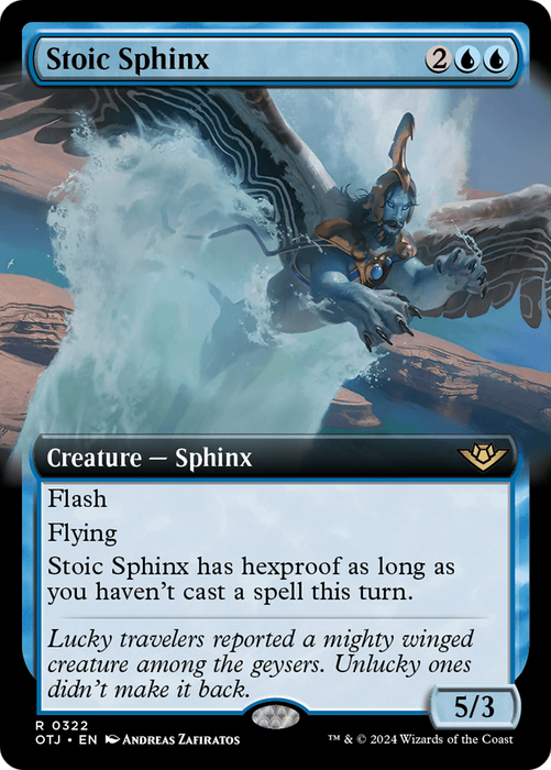 Stoic Sphinx (Extended Art) [OTJ-322] Foil - Outlaws of Thunder Junction