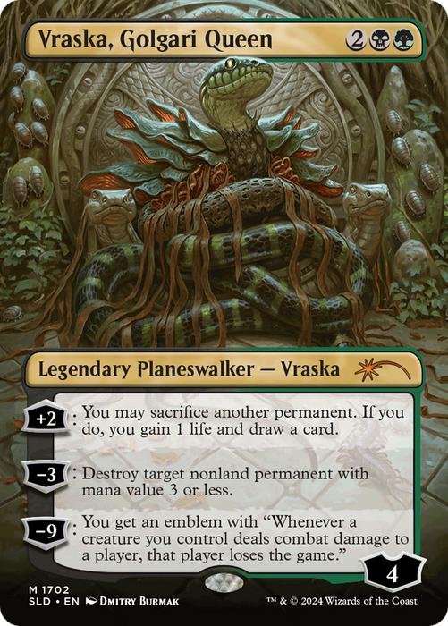 Vraska, Golgari Queen (Borderless) [SLD-1702] Foil - Secret Lair Drop