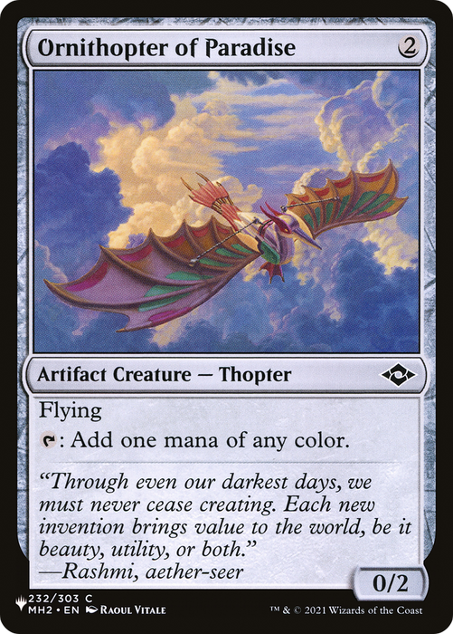 Ornithopter of Paradise [PLST-MH2-232] - The List