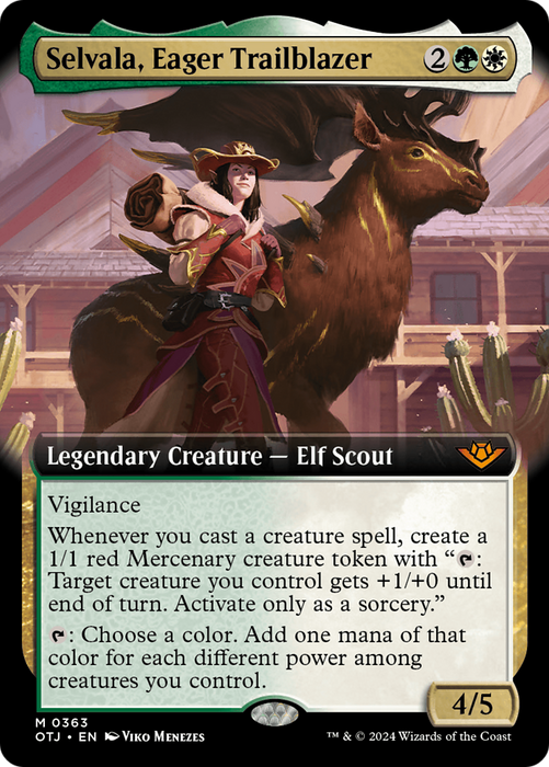 Selvala, Eager Trailblazer (Extended Art) [OTJ-363] - Outlaws of Thunder Junction