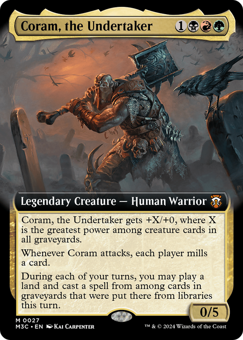 Coram, the Undertaker (Extended Art) [M3C-027] Foil - Modern Horizons 3 Commander