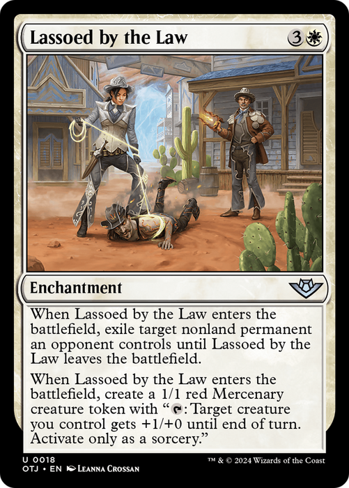 Lassoed by the Law [OTJ-018] Foil - Outlaws of Thunder Junction