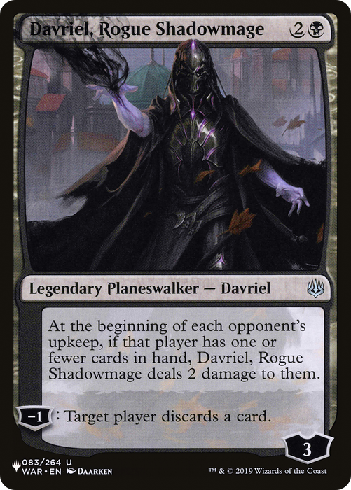 Davriel, Rogue Shadowmage [PLST-WAR-83] - The List