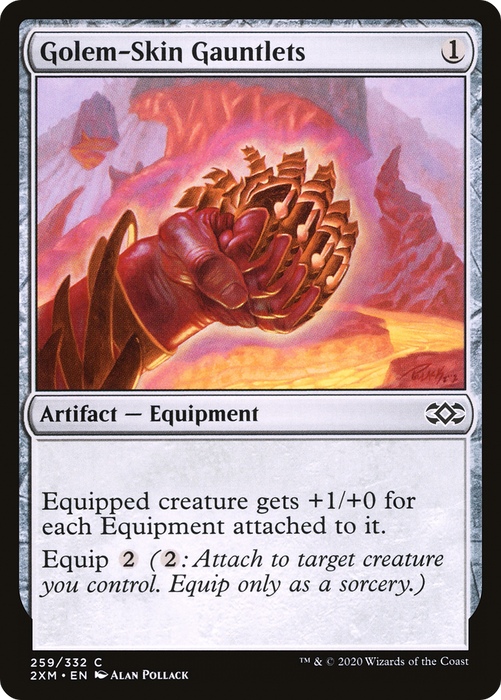 Golem-Skin Gauntlets [2XM-259] Foil - Double Masters