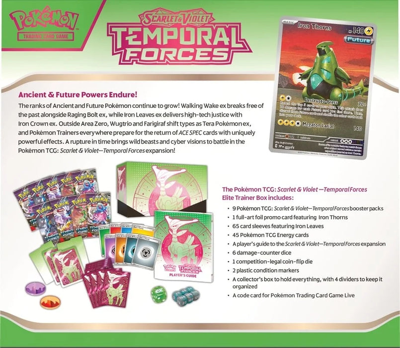 Scarlet & Violet: Temporal Forces - Elite Trainer Box (Iron Leaves)