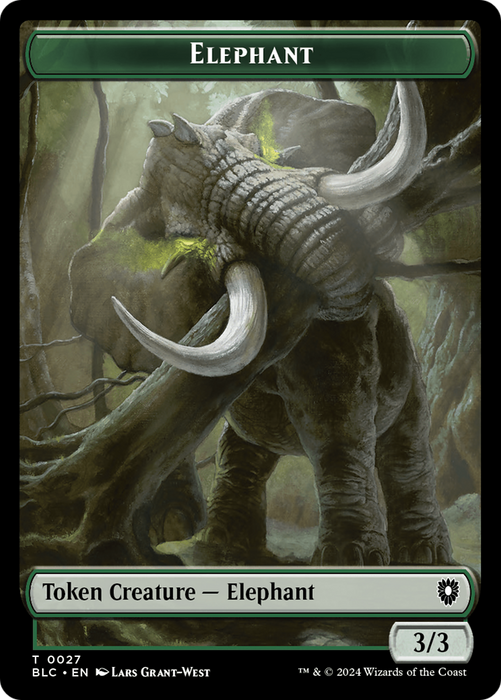 Elephant [TBLC-027] Foil - Bloomburrow Commander Tokens