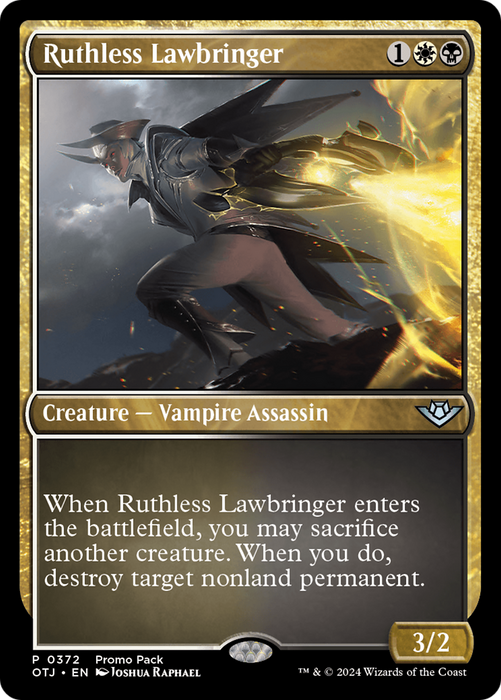 Ruthless Lawbringer [OTJ-372] Etched Foil - Outlaws of Thunder Junction