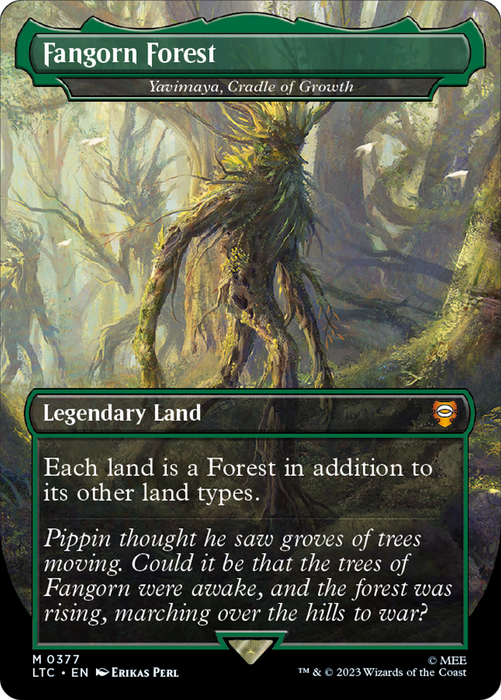 Yavimaya, Cradle of Growth / Fangorn Forest (Borderless) [LTC-377] Foil - Tales of Middle-earth Commander
