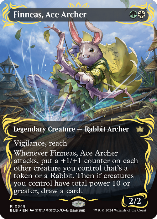 Finneas, Ace Archer (Borderless) [BLB-348] Foil - Bloomburrow