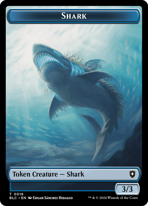 Shark [TBLC-016] Foil - Bloomburrow Commander Tokens