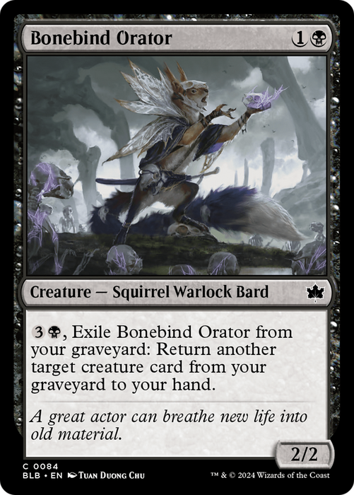 Bonebind Orator [BLB-084] Foil - Bloomburrow