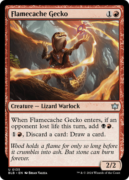 Flamecache Gecko [BLB-135] Foil - Bloomburrow